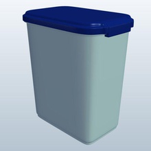 plastic food storage v1 tall containers printable lowpoly 3d print model - Mito3D