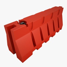 plastic jersey barricade 01 3d architecture barrier construction diesel v elements industrial model road safety street traffic 3d print model - Mito3D