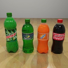 plastik şişe içecek bina kap coca kola cola dew içme gıda ev sıvı model dağ mvcomputers ofis pop soda yumuşak sprite mağaza sunkist 3d print model - Mito3D