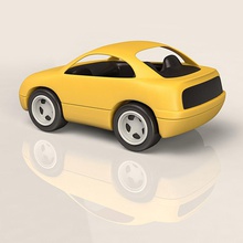brinquedo de plástico carro dos desenhos animados clássico coupé unidade divertido ikeee modelo jogando fingir a rim do veículo roda 3d print model - Mito3D