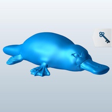 platypus v1 animals printable lowpoly 3d print model - Mito3D
