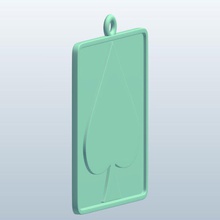 carta da gioco di spade v1 a giocare card vanga fob elementi stampabile lowpoly 3d print model - Mito3D