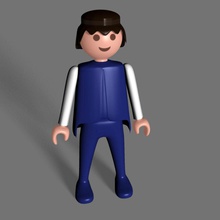 playmobil 3d 90s character child childhood figure game human kid maya model plastic playing proxy rocketee dee softimage subdivision toy xsi Figuras Playmobil 3d print model - Mito3D