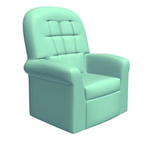 plush recliner v2 furniture printable lowpoly 3d print model - Mito3D