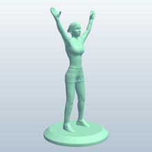 podium victoire v1 personnes imprimable lowpoly 3d print model - Mito3D
