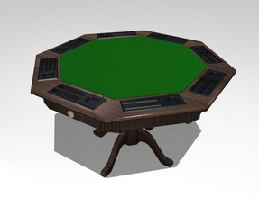 tavolo da poker il blackjack card casino divertente arredamento mobili gioco d'azzardo modello tabella teqqen 3d print model - Mito3D