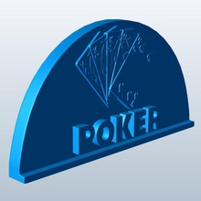 poker v1 sign decorations printable lowpoly 3d print model - Mito3D