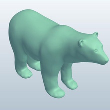 polarbear v2 polar orso animali stampabile lowpoly 3d print model - Mito3D