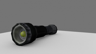 police flashlight combat lowpoly weapons props 3d print model - Mito3D