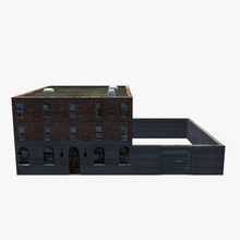 police station v2 buildings printable lowpoly 3d print model - Mito3D