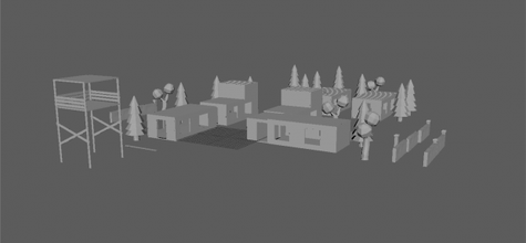 poly village v1 de maison tour d'arbre en arbre l'architecture 3d print model - Mito3D