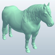 pony nuetral v1 neutral pose animals printable lowpoly 3d print model - Mito3D