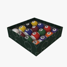 pool balls v1 billiard sports figures equipment printable lowpoly 3d print model - Mito3D