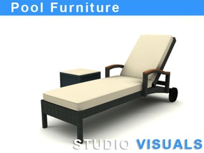 mobili della piscina la sedia chaise arredamento lounge modello studiovisuals 3d print model - Mito3D