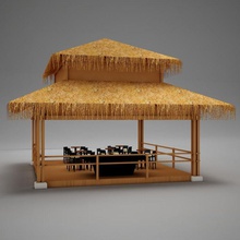 havuz rancho tiki bar mimarlık artmani arka bahçesinde barbekü sandalye Partisi şezlong mobilya bahçe ızgara ada mutfak salonu açık şemsiye veranda havuzu yapısı tablo ahşap 3d print model - Mito3D
