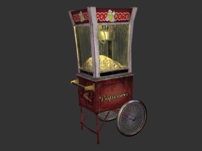 popcorn cartzip antique butter carnival cart cinema circus daniellepowers entertainment fair food movie old zip red show snack theatre vehicle 3d print model - Mito3D