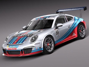 porsche 911 gt3 cup 2013 martini 2012 2014 2015 car fast germany model race rally sport squir tracks tuning vehicle 3d print model - Mito3D