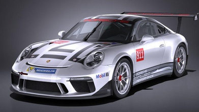porsche 911 gt3 cup 2017 2018 991 2 car coupe fast germany gt3cup gt3rs interior model race rsr sport squir vehicle 3d print model - Mito3D