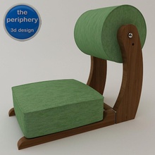 portátil meditação cadeira exterior mobiliário móveis interior madera meditacion modelo monje monges assento silla theperiphery madeira de zen 3d print model - Mito3D