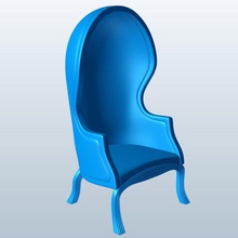 chaise porteurs v2 les président le mobilier imprimable lowpoly 3d print model - Mito3D