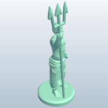 poseidon v1 mítico criaturas printable lowpoly míticas 3d print model - Mito3D