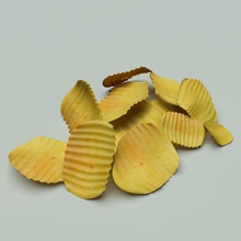 croustilles de pommes terre bol les copeaux cracker croustillant détail aliments la lumière verte matériau modèle photoreal pomme snack texture 3d print model - Mito3D