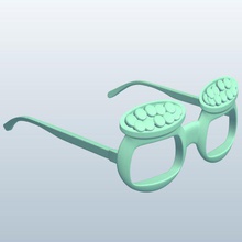 pentole d'oro v2 oro occhiali abbigliamento stampabile lowpoly 3d print model - Mito3D