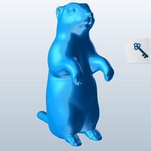 prarie dog standing v1 animals printable lowpoly 3d print model - Mito3D
