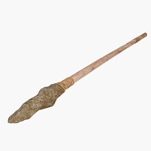prehistoric spear 33 aged ancient caveman defending fighting lance medieval model neanderthal neolithic old primitive rock stone throwing vlad war weapon 3d print model - Mito3D