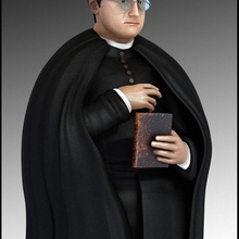 rahip karikatür 3d vücut çizgi film Katedral karakter kilise tedavi fantezi fbx komik oyun çocuklar insan lowpoly erkek adam marc maya model mons n din Roma toon unity3d 3d print model - Mito3D