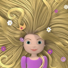 princess livros dos desenhos animados o personagem criança de fadas feminino garota cabelo humanos jpwood78 kid senhora modelo princesa rapunzel cena a escola história conto mulher 3d print model - Mito3D