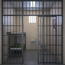 hapishane hücresi 3d mimarlık bar bina kamp hücre toplama ceza çit hükümet gardiyan iç hapis model cezaevi polis pro kök oda sahne yapısı V-ray'in Tel 3d print model - Mito3D