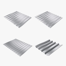 profiled sheet set aluminum architecture coat corrugated cover deck fence floor industrial industry metal model panel profile roof siding stainless vilitay wall 3d print model - Mito3D
