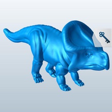 protoceratops v1 dinozorlar yazdırılabilir lowpoly 3d print model - Mito3D