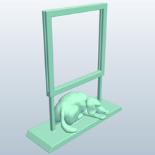 pth sleepingdog v1 pellet target holder dog sleeping toys printable lowpoly 3d print model - Mito3D
