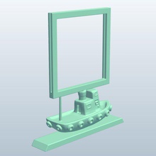 pth römorkör v2 pelet hedef tutucu tug tekne oyuncaklar yazdırılabilir lowpoly 3d print model - Mito3D