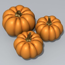 pumpkin cosco food gourd halloween model plant squash vegetable 3d print model - Mito3D