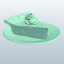 pumpkin pie slice v1 food printable lowpoly 3d print model - Mito3D