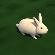 rabbit animal bunny cute dragon gayngu hare mammal model monster mouth rabbits teeth white 3d print model - Mito3D