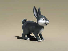 tavşan hayvan bunny çizgi film karakter coney cony pamukkuyruk sevimli komik mmuyano model evcil kedi korkuyorum 3d print model - Mito3D