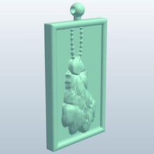 rabbit foot v2 key fob items printable lowpoly 3d print model - Mito3D