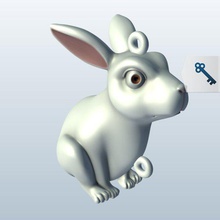 rabbit v1 fishing lure gear printable lowpoly 3d print model - Mito3D