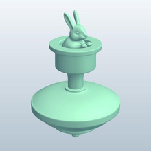 rabbitinhat v1 rabbit hat toys printable lowpoly 3d print model - Mito3D