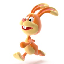 rabbit animal bunny carrot cartoon character easter egg funny gazgolder model rabbits rig 3d print model - Mito3D