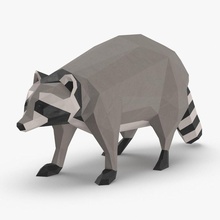 raccoon standing american animal carnivora cartoon coon cute fur lotor mammal mask model nature pest procyon raccon racoon royalmix snout stand wldlife zoo 3d print model - Mito3D