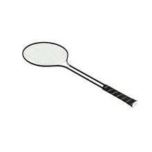 raket v1 badminton spor rakamlar ekipman yazdırılabilir lowpoly ekipmanları 3d print model - Mito3D