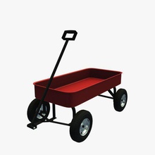 radio flyer wagon v3 red toys printable lowpoly 3d print model - Mito3D