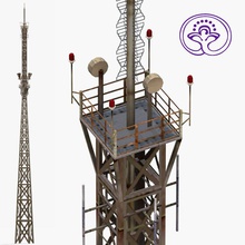 radyo Kulesi anten mimarlık bina şehir iletişim inşaat yemek elektronik zemin endüstriyel mikrodalga mobil model telefon röle bilim 3d şirin alanı istasyonu yapısı kule tv 3d print model - Mito3D