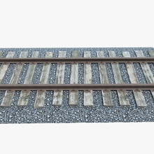 railroad track gravel abramsdesign model rail railway road rock tie tracks train transport transportation vehicle way 3d print model - Mito3D