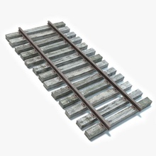 voie ferrée abramsdesign de l'architecture éléments le gravier modèle rail chemin fer la route rock cravate des pistes train transport véhicule façon 3d print model - Mito3D